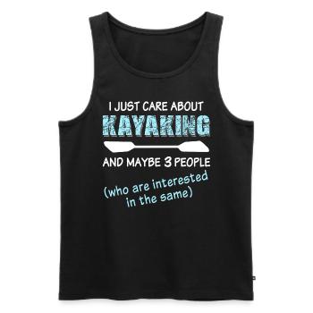 Kajak Kayaking - Männer Premium Bio Tank Top - Schwarz - Vorne - Michal (187cm)