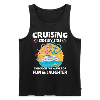 Cruise Couple Sea Voyage Cruise Ship - Men's Premium Organic Tank Top - black - Front - Michal (187cm)