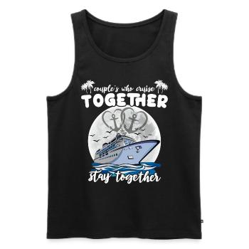 Cruise Couple Sea Voyage Cruise Ship - Men's Premium Organic Tank Top - black - Front - Michal (187cm)