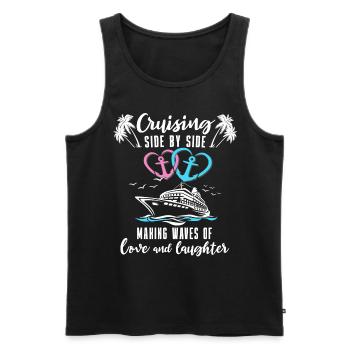 Cruise Couple Sea Voyage Cruise Ship - Men's Premium Organic Tank Top - black - Front - Michal (187cm)