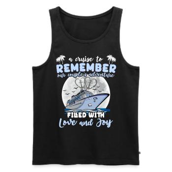Cruise Couple Sea Voyage Cruise Ship - Men's Premium Organic Tank Top - black - Front - Michal (187cm)
