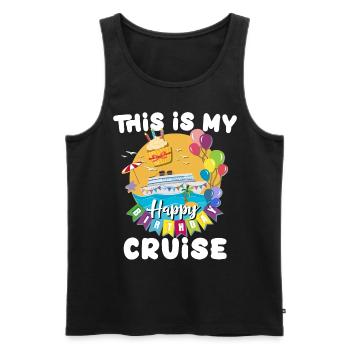 Cruise Birthday Sea Voyage - Men's Premium Organic Tank Top - black - Front - AI Model Male 178 light (178cm)