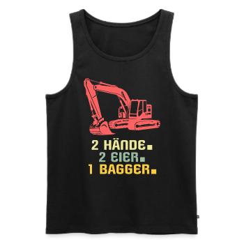 Bagger Baggerfahrer - Männer Premium Bio Tank Top - Schwarz - Vorne - AI Model Male 178 light (178cm)
