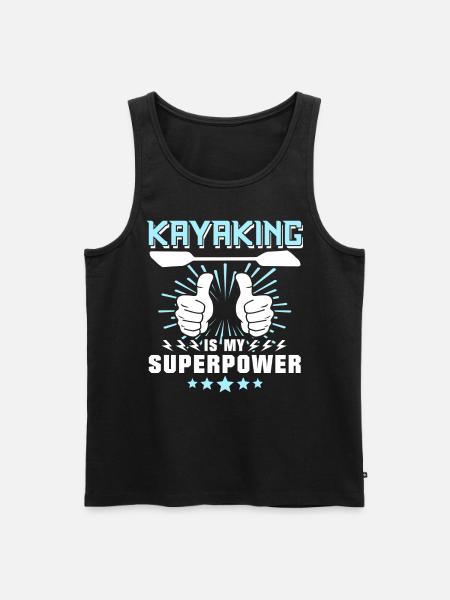 Kayaking Kayakfahrer - Männer Premium Bio Tank Top - Schwarz