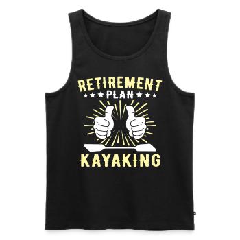 Kayaking Rentner Kayakfahrer - Männer Premium Bio Tank Top - Schwarz - Vorne - AI Model Male 178 light (178cm)