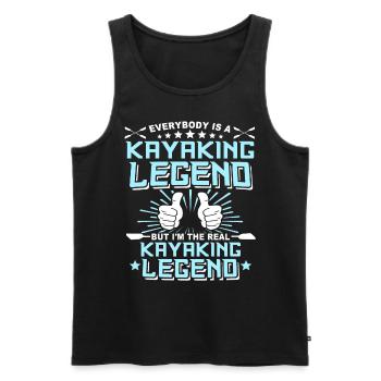 Kayaking Legende Kayakfahrer - Männer Premium Bio Tank Top - Schwarz - Vorne - AI Model Male 178 light (178cm)