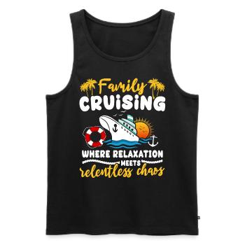 Croisière - Débardeur bio Premium Homme - noir - Devant - Michal (187cm)