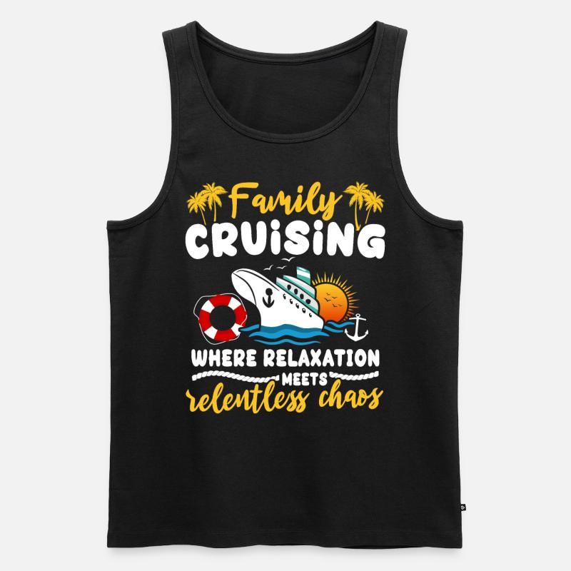 Kreuzfahrt - Männer Premium Bio Tank Top - Schwarz