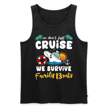 Croisière - Débardeur bio Premium Homme - noir - Devant - Michal (187cm)