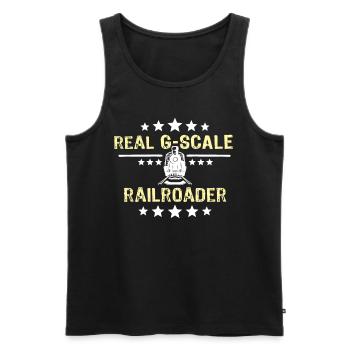 Gartenbahn Garteneisenbahn Spur G - Männer Premium Bio Tank Top - Schwarz - Vorne - AI Model Male 178 light (178cm)