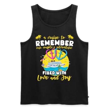 Cruise Couple - Men's Premium Organic Tank Top - black - Front - Michal (187cm)
