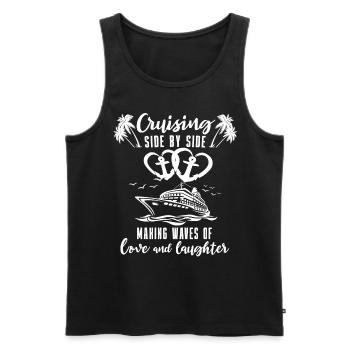 Croisière Bateau Couple Croisière - Débardeur bio Premium Homme - noir - Devant - Michal (187cm)