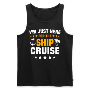 Croisière - Débardeur bio Premium Homme - noir - Devant - Michal (187cm)