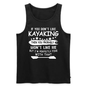 Kayaking Kayak - Männer Premium Bio Tank Top - Schwarz - Vorne - AI Model Male 178 light (178cm)