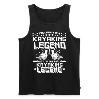 Kayaking Kayak - Männer Premium Bio Tank Top - Schwarz - Vorne - AI Model Male 178 light (178cm)