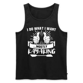 Kayaking Kayak - Männer Premium Bio Tank Top - Schwarz - Vorne - AI Model Male 178 light (178cm)