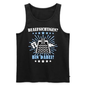 Schwimmmeister Bademeister - Männer Premium Bio Tank Top - Schwarz - Vorne - AI Model Male 178 light (178cm)