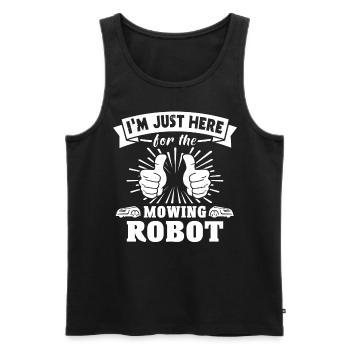 Tondeuse robot - Débardeur bio Premium Homme - noir - Devant - AI Model Male 178 light (178cm)