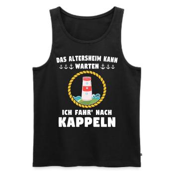 Kappeln Sprüche Kappelner Spruch - Männer Premium Bio Tank Top - Schwarz - Vorne - Michal (187cm)