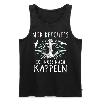 Kappeln Sprüche Kappelner - Männer Premium Bio Tank Top - Schwarz - Vorne - Michal (187cm)