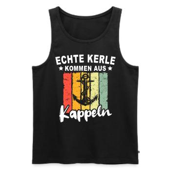 Kappeln Sprüche Kappelner Spruch - Männer Premium Bio Tank Top - Schwarz - Vorne - Michal (187cm)