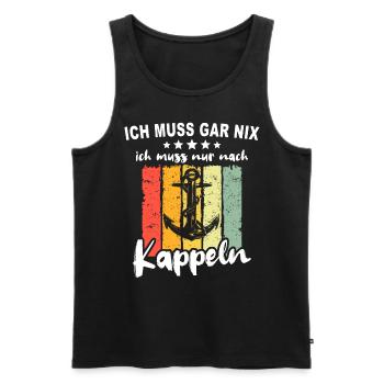 Kappeln Kappelner - Männer Premium Bio Tank Top - Schwarz - Vorne - Michal (187cm)