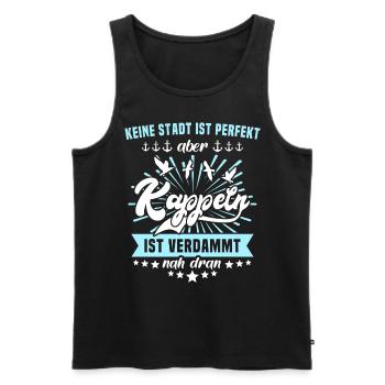Kappeln Sprüche Kappelner Spruch - Männer Premium Bio Tank Top - Schwarz - Vorne - Michal (187cm)