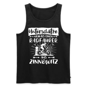 Zinnowitz Fahrrad Zinnowitzer Radfahrer - Männer Premium Bio Tank Top - Schwarz - Vorne - AI Model Male 178 light (178cm)