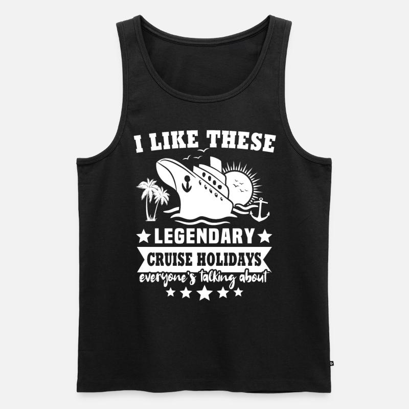 Kreuzfahrturlaub - Männer Premium Bio Tank Top - Schwarz