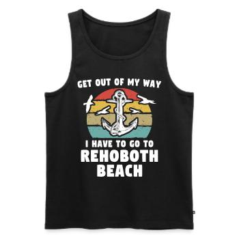 Rehoboth Beach Delaware - Männer Premium Bio Tank Top - Schwarz - Vorne - AI Model Male 178 light (178cm)