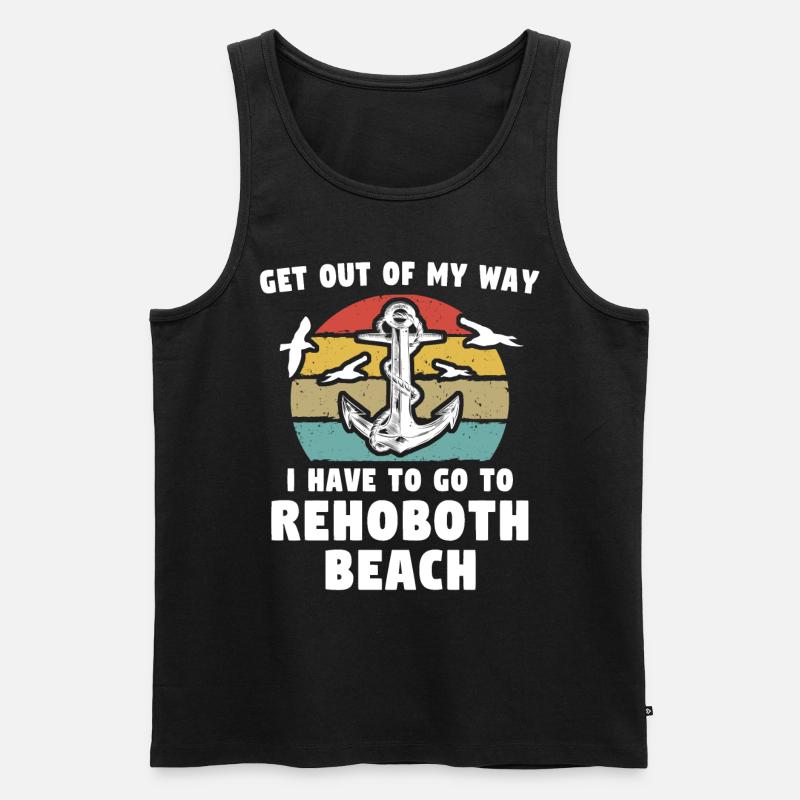 Rehoboth Beach Delaware - Männer Premium Bio Tank Top - Schwarz
