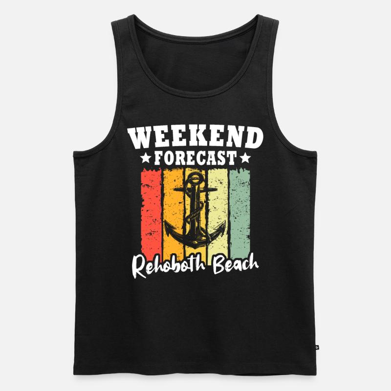 Rehoboth Beach - Männer Premium Bio Tank Top - Schwarz