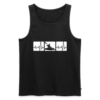 Kayaking EKG - Männer Premium Bio Tank Top - Schwarz - Vorne - AI Model Male 178 light (178cm)
