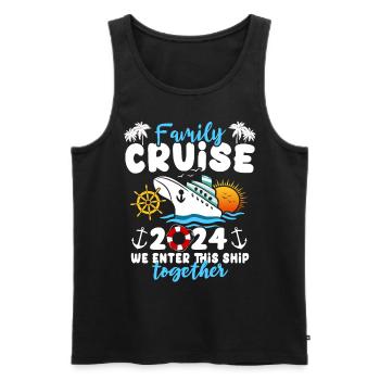 Croisière 2024 Navire de croisière - Débardeur bio Premium Homme - noir - Devant - Michal (187cm)