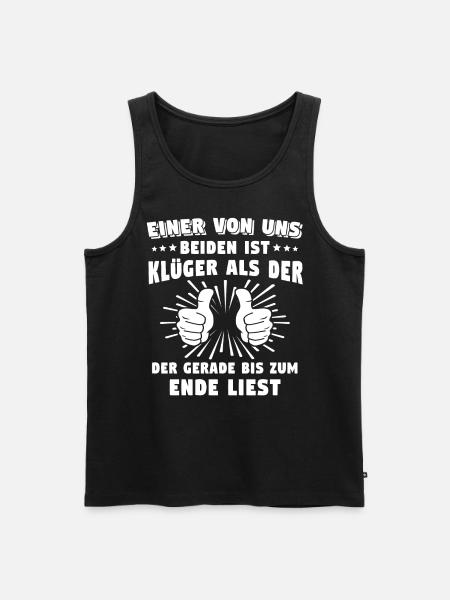 Klüger Als Du - Männer Premium Bio Tank Top - Schwarz