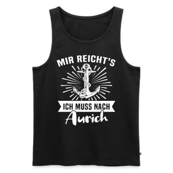Aurich - Männer Premium Bio Tank Top - Schwarz - Vorne - Michal (187cm)