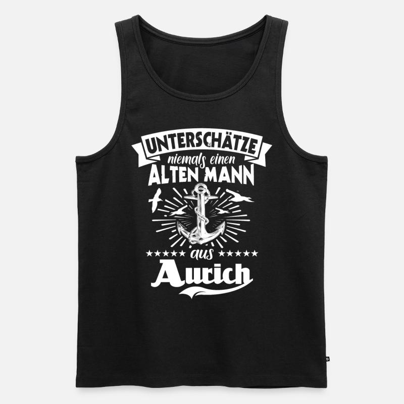 Aurich - Männer Premium Bio Tank Top - Schwarz