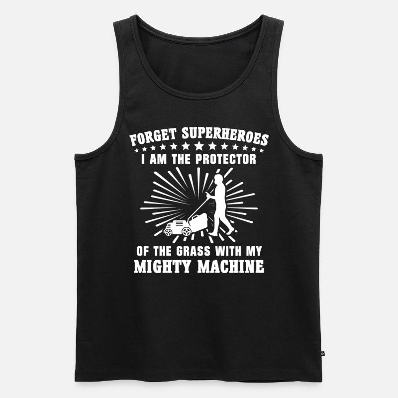 Rasenmäher - Männer Premium Bio Tank Top - Schwarz