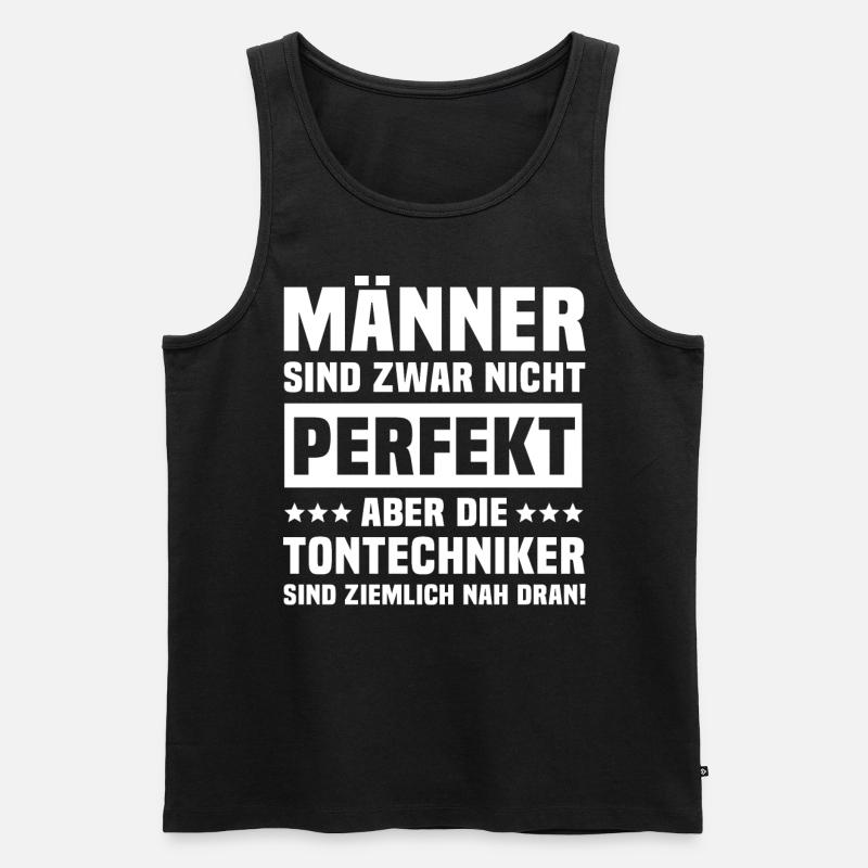 Tontechniker - Männer Premium Bio Tank Top - Schwarz