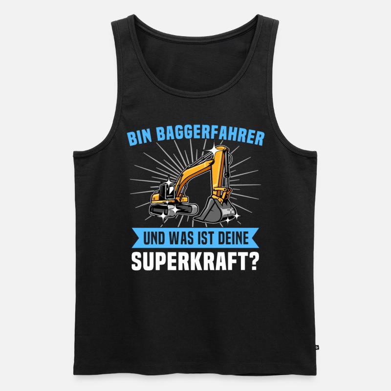 Baggerführer Baggerfahrer - Männer Premium Bio Tank Top - Schwarz