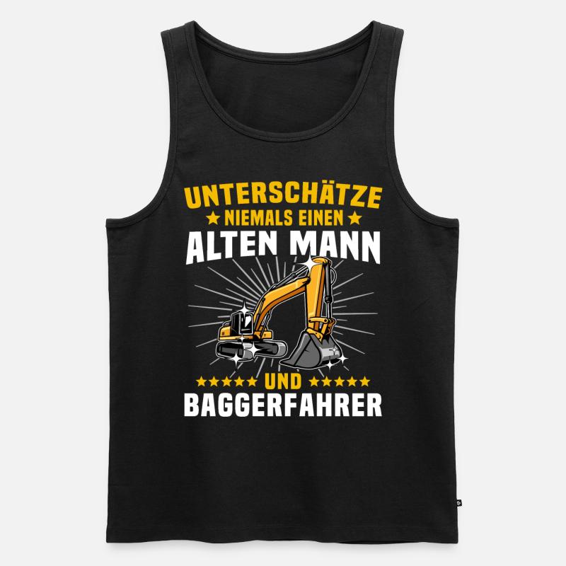 Baggerführer Baggerfahrer - Männer Premium Bio Tank Top - Schwarz