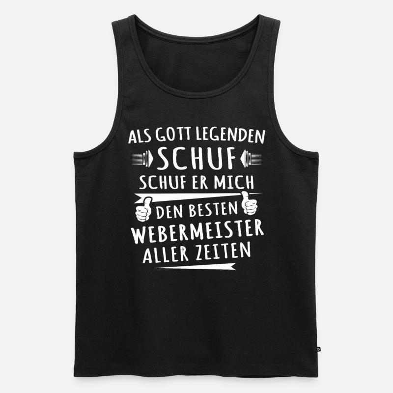 Webermeister Geschenkidee - Männer Premium Bio Tank Top - Schwarz