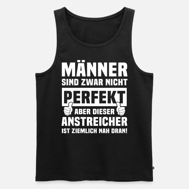 Anstreicher - Männer Premium Bio Tank Top - Schwarz