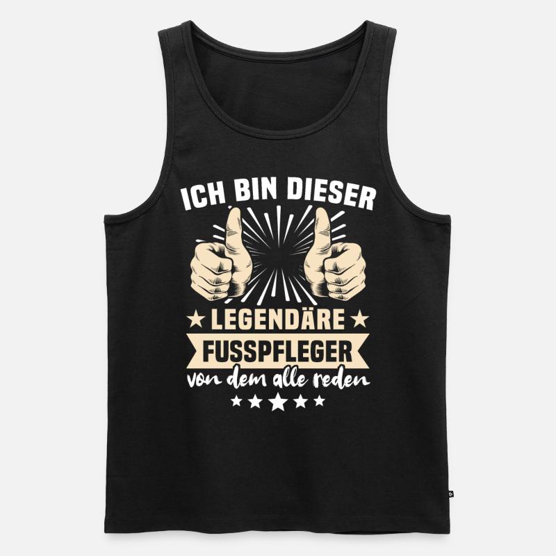 Fusspfleger Sprüche - Männer Premium Bio Tank Top - Schwarz