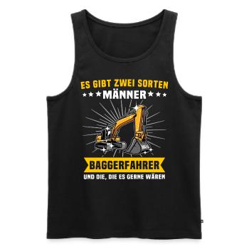 Baggerfuehrer Baggerfahrer - Männer Premium Bio Tank Top - Schwarz - Vorne - Michal (187cm)