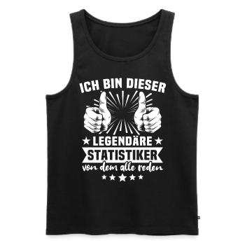 Statistiker Legende - Männer Premium Bio Tank Top - Schwarz - Vorne - AI Model Male 178 light (178cm)