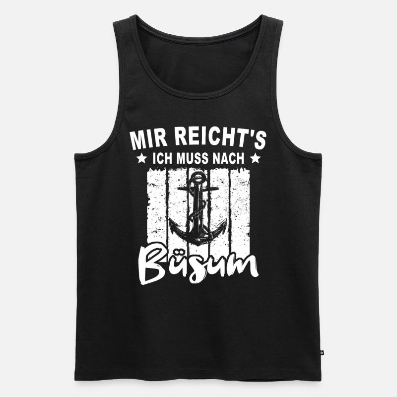 Büsum Büsumer - Männer Premium Bio Tank Top - Schwarz