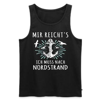 Nordstrand Sprüche - Männer Premium Bio Tank Top - Schwarz - Vorne - Michal (187cm)