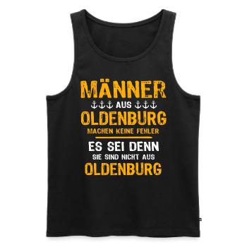 Oldenburg Mann Oldenburger Männer - Männer Premium Bio Tank Top - Schwarz - Vorne - Michal (187cm)