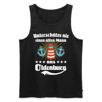 Oldenburg Mann - Männer Premium Bio Tank Top - Schwarz - Vorne - Michal (187cm)